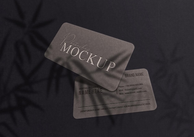 Business Card Embossed Mockup