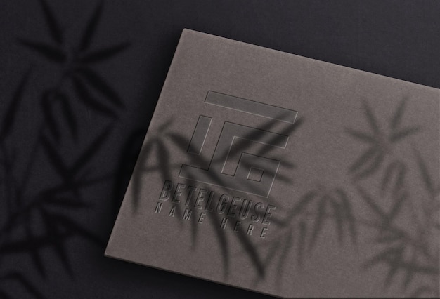 PSD business card embossed mockup