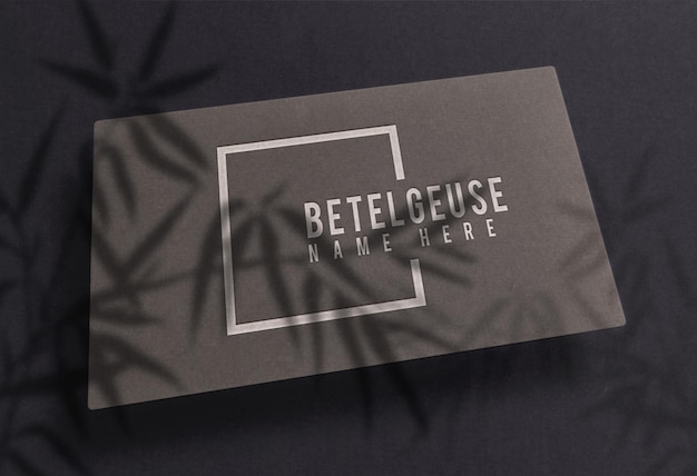 PSD business card embossed mockup