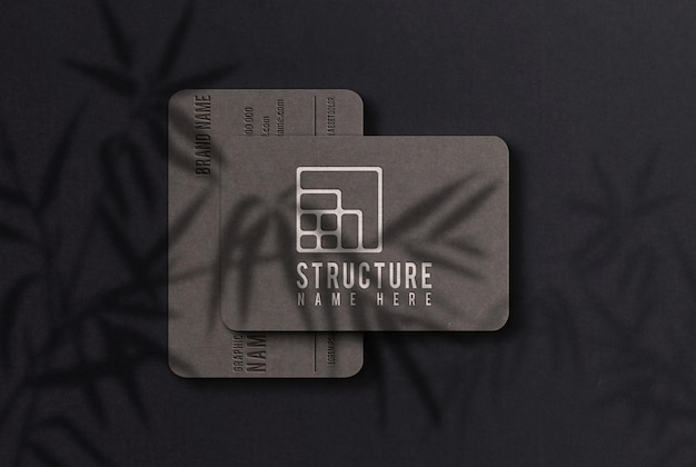 PSD business card embossed mockup