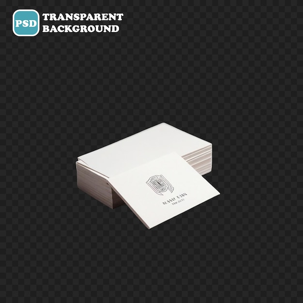 PSD business card icon isolated 3d render illustration