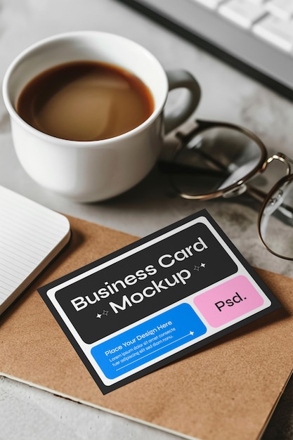 business card indoors mockup