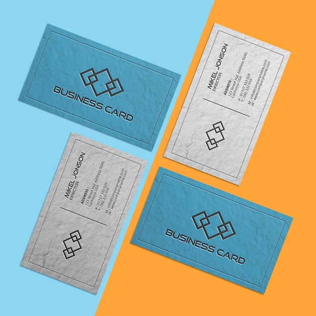 Business card logo mockup template