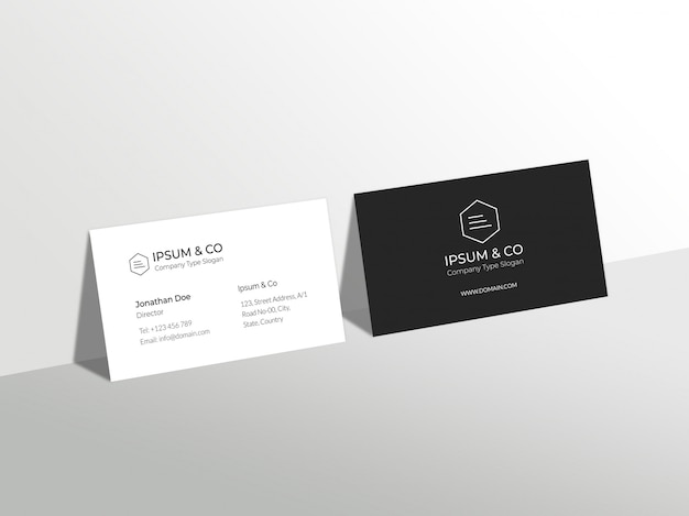 Business card mock template