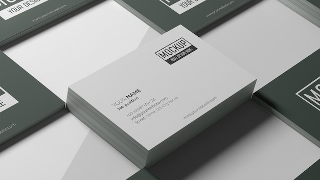 PSD business card mock-up arrangement