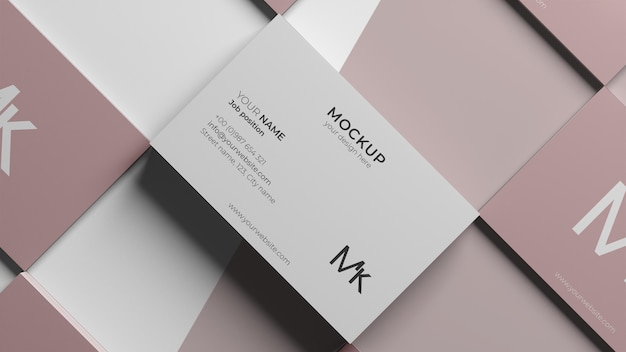 PSD business card mock-up arrangement