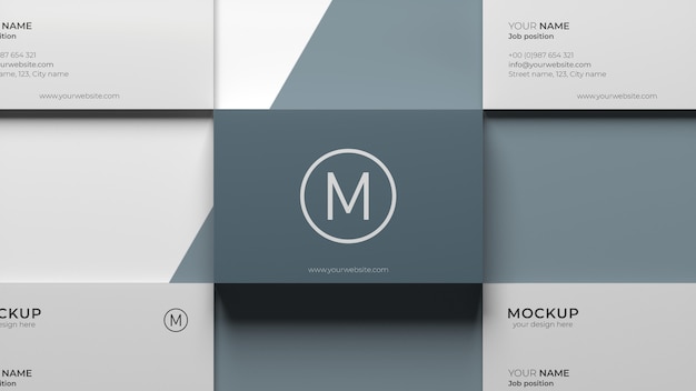 PSD business card mock-up arrangement