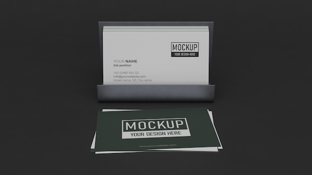 Business card mock-up composition