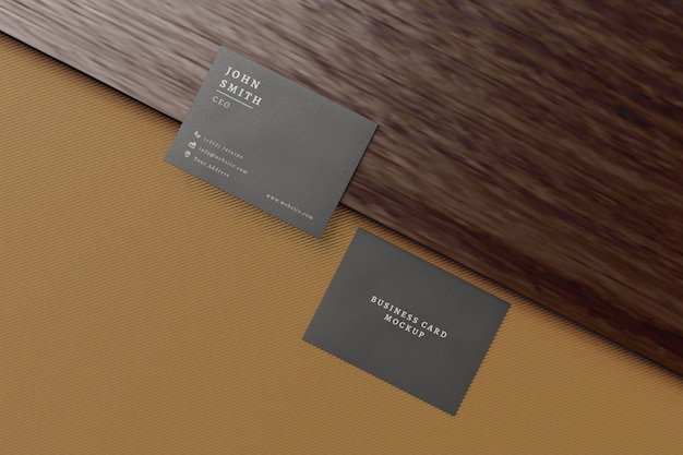 Business card mock ups to display minimal business card template