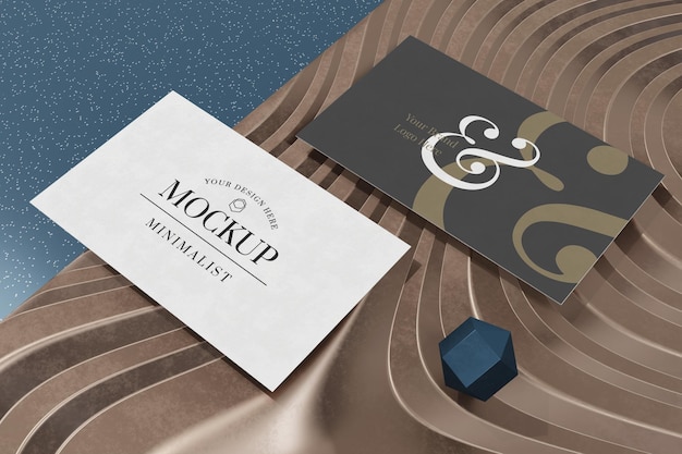 Business card mockup on 3d rendering