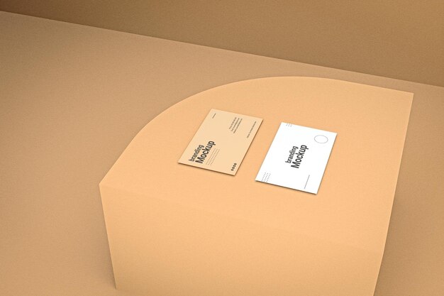 Business card mockup and branding design template