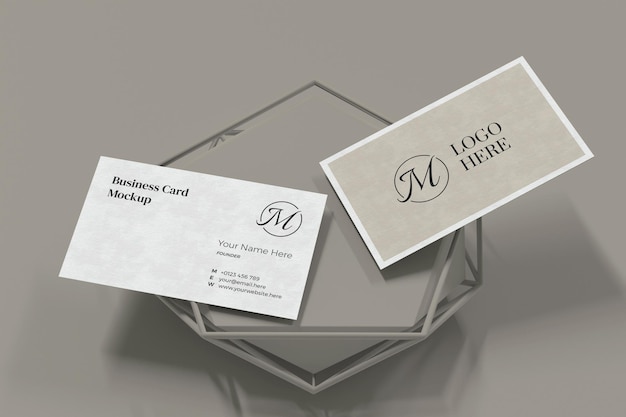 Business card mockup design in 3d rendering