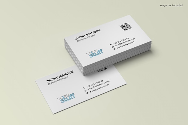 Business card mockup design in 3d rendering