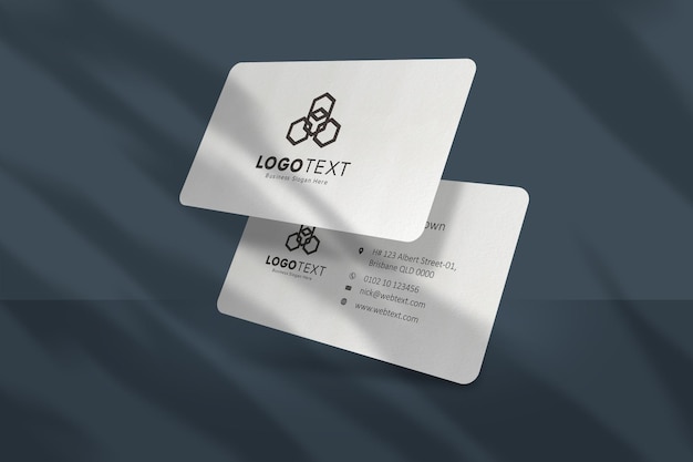 Business Card Mockup Design on Dark Background