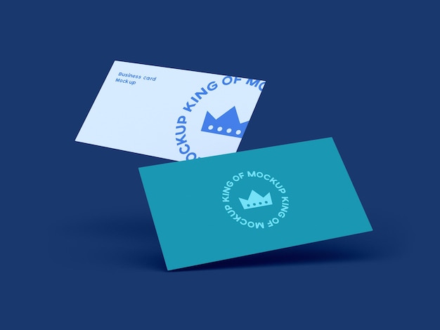 Business card mockup design isolated