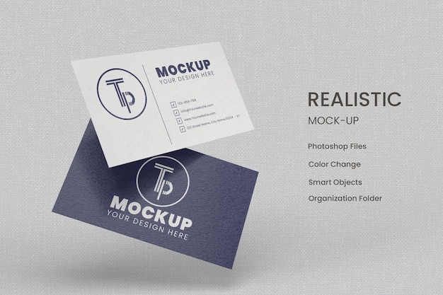 PSD business card mockup design isolated