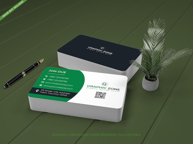 Business card mockup design premium PSD