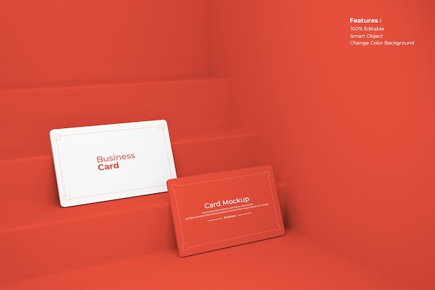 PSD business card mockup design rendering