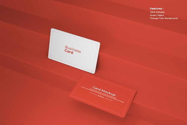 Business card mockup design rendering