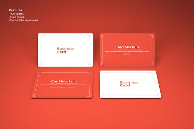 PSD business card mockup design rendering