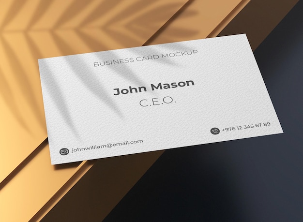 Business card mockup design rendering 