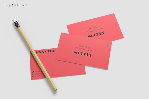 Business card mockup design rendering