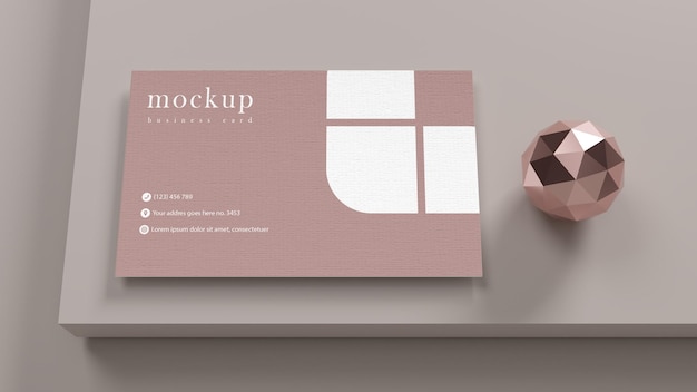 Modello di progettazione mockup biglietto da visita