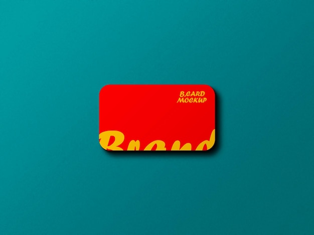 Business card mockup design with colorful