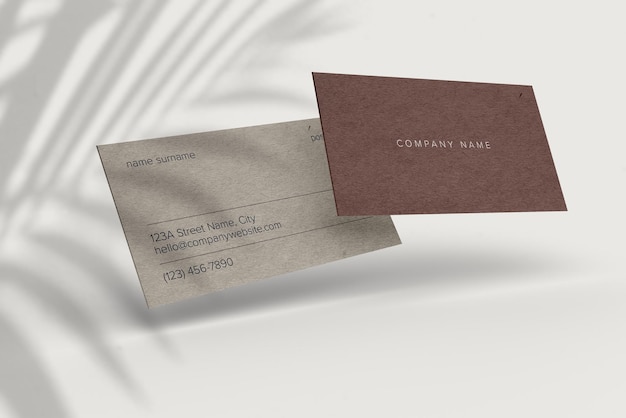 Business Card Mockup Design with Editable Background