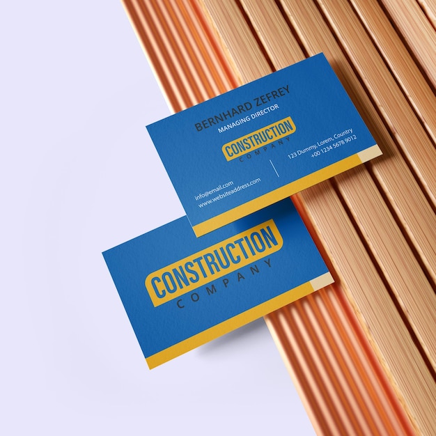 PSD business card mockup design