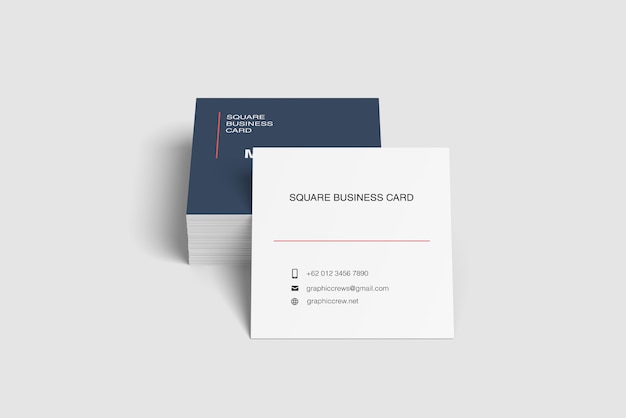 Business card mockup front view