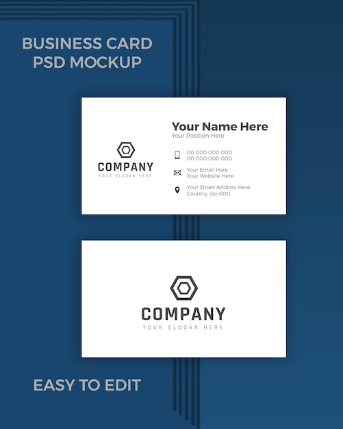 PSD business card mockup gratis downloaden