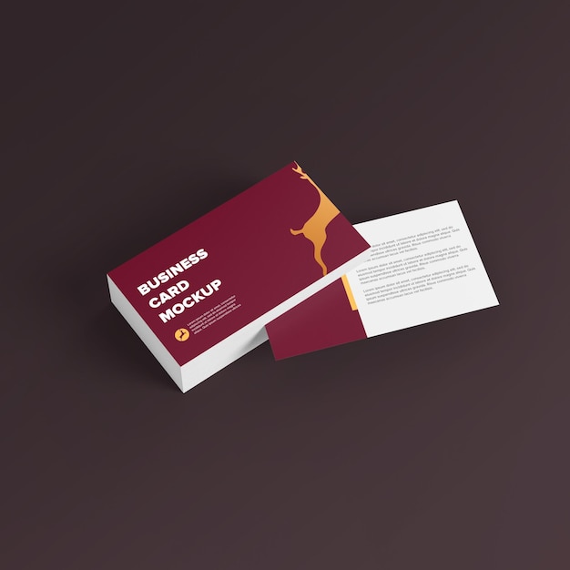 Business card mockup isolated background