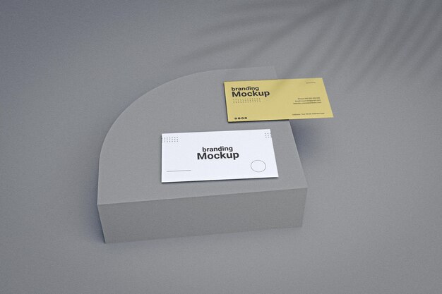 Business card mockup and modern design template