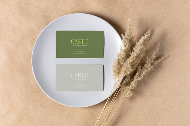 Business Card Mockup on Plate