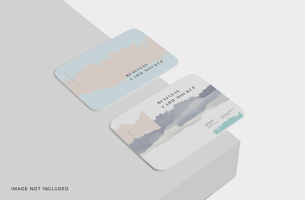 Business card mockup round corners