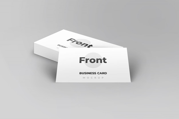 PSD business card mockup stack