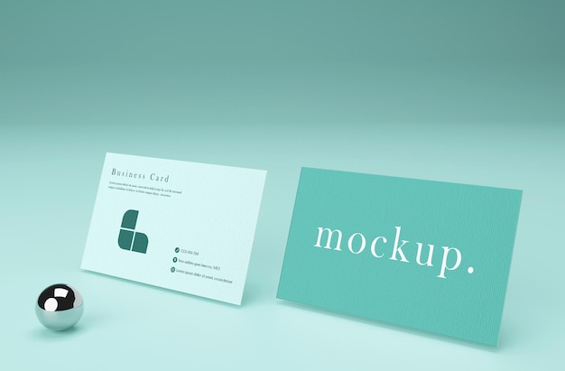 Design del modello di mockup di biglietti da visita