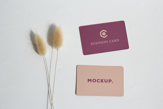 Business card mockup template white background