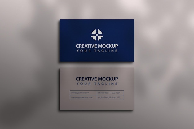 Business card mockup texture psd