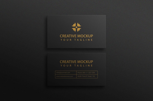 Business card mockup texture psd