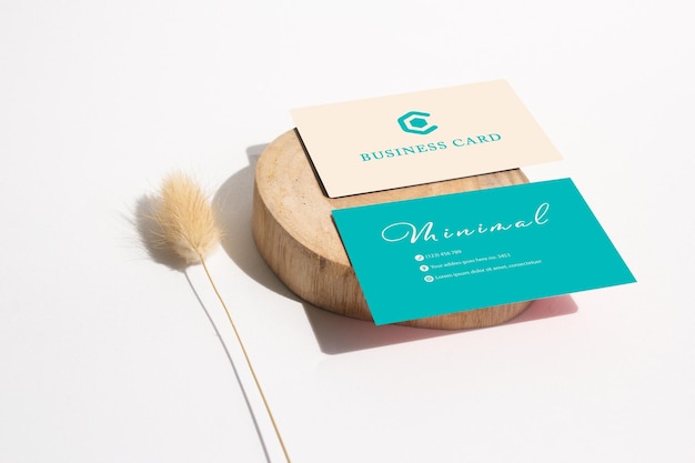 Business card mockup white background