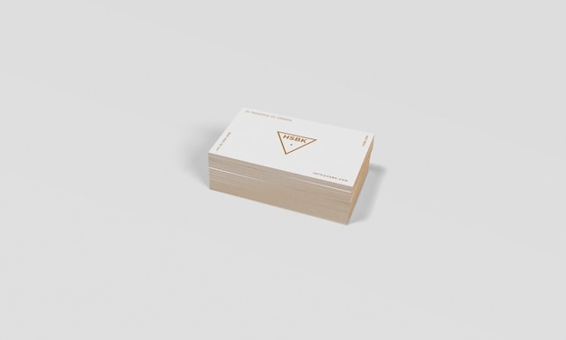 Business card mockup with editable edge color