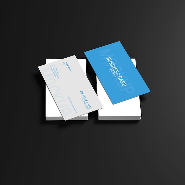 PSD business card mockup with front and backside