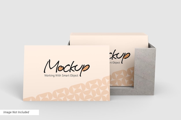 Business card mockup with holder