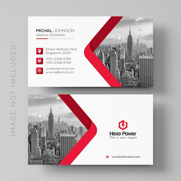 PSD business card mockup with image