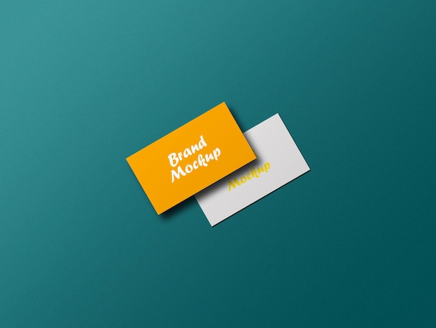 PSD business card mockup with realstic