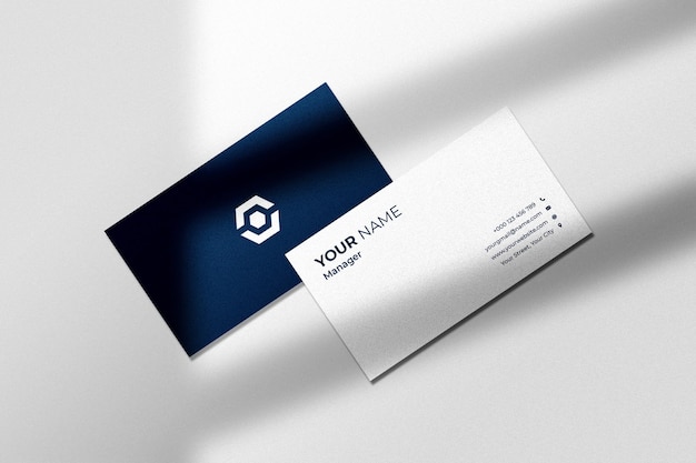 Business card mockup with shadow