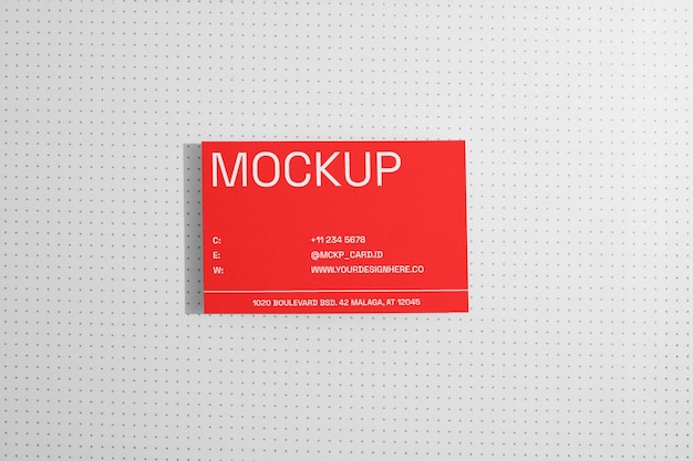 PSD business card mockup with shadows