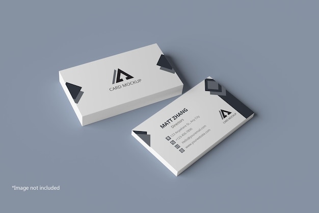Business card mockup with stack
